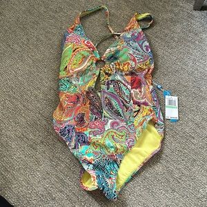 Bleu Rod Beattie Women paisley X Back Mio Ring Me Up‎ One Piece Swimsuit